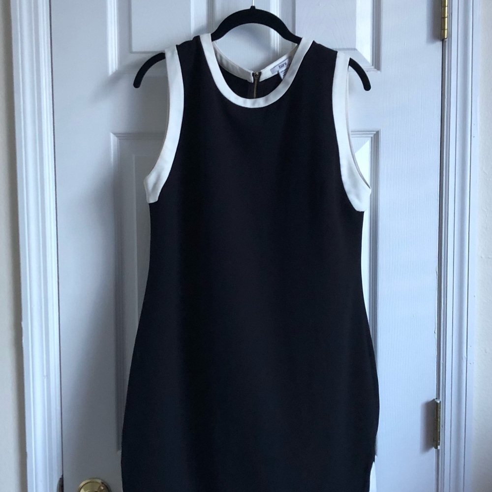 BAR III Black & White Trimming Cocktail Dress